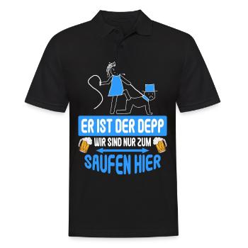 Junggesellenabschied Poltern Polterabend JGA - Männer Poloshirt - Schwarz - Vorne - Kai (181cm)