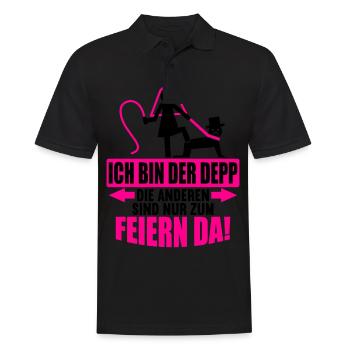 Junggesellenabschied Poltern Polterabend JGA - Männer Poloshirt - Schwarz - Vorne - Kai (181cm)