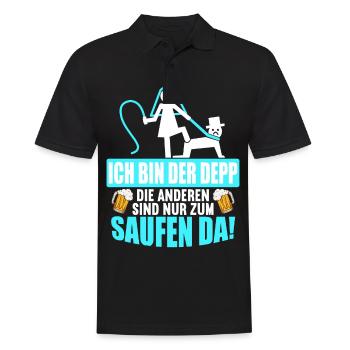 Junggesellenabschied Poltern Polterabend JGA - Männer Poloshirt - Schwarz - Vorne - Kai (181cm)