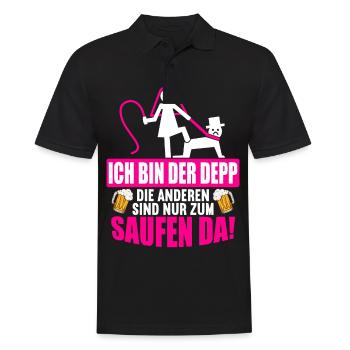 Junggesellenabschied Poltern Polterabend JGA - Männer Poloshirt - Schwarz - Vorne - Kai (181cm)