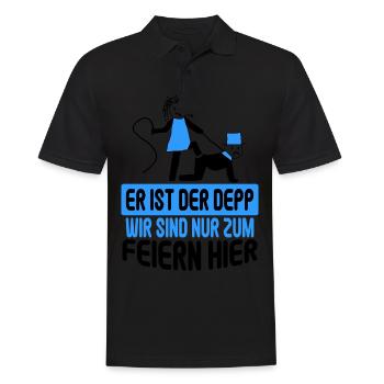 Junggesellenabschied Poltern Polterabend JGA - Männer Poloshirt - Schwarz - Vorne - Kai (181cm)