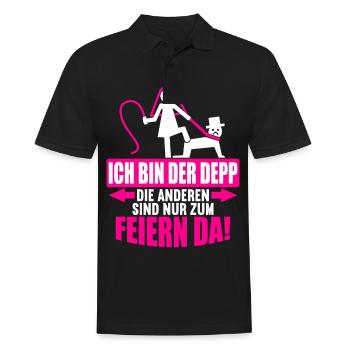 Junggesellenabschied Poltern Polterabend JGA - Männer Poloshirt - Schwarz - Vorne - Kai (181cm)