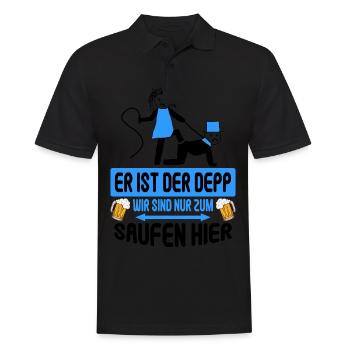Junggesellenabschied Poltern Polterabend JGA - Männer Poloshirt - Schwarz - Vorne - Kai (181cm)