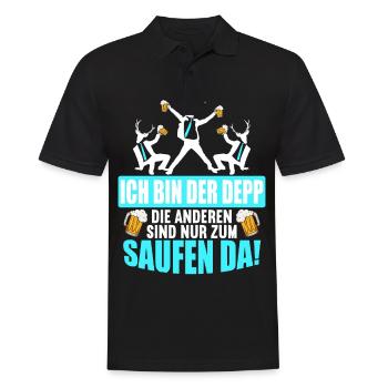 Junggesellenabschied Poltern Polterabend JGA - Männer Poloshirt - Schwarz - Vorne - Kai (181cm)