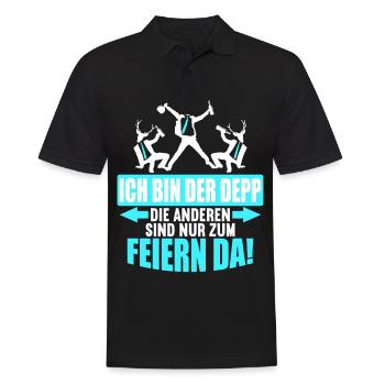 Junggesellenabschied Poltern Polterabend JGA - Männer Poloshirt - Schwarz - Vorne - Kai (181cm)