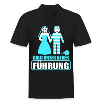 Junggesellenabschied Poltern Polterabend JGA - Männer Poloshirt - Schwarz - Vorne - Kai (181cm)