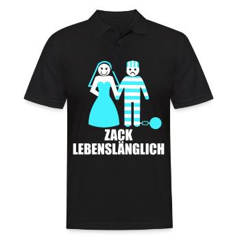 Junggesellenabschied Poltern Polterabend JGA - Männer Poloshirt - Schwarz - Vorne - Kai (181cm)