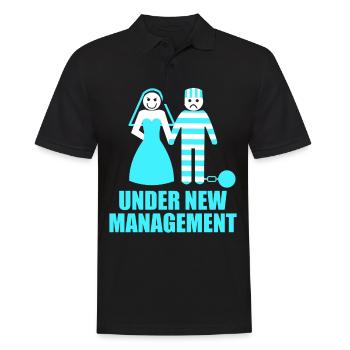 Junggesellenabschied Poltern Polterabend JGA - Männer Poloshirt - Schwarz - Vorne - Kai (181cm)