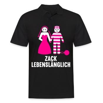 Junggesellenabschied Poltern Polterabend JGA - Männer Poloshirt - Schwarz - Vorne - Kai (181cm)