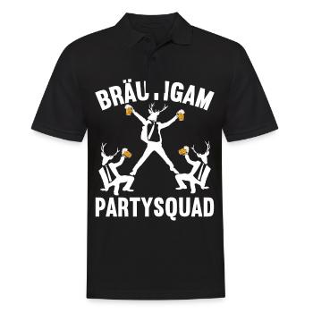 Junggesellenabschied Poltern Polterabend JGA - Männer Poloshirt - Schwarz - Vorne - Kai (181cm)