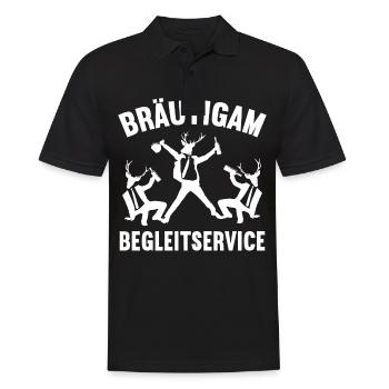 Junggesellenabschied Poltern Polterabend JGA - Männer Poloshirt - Schwarz - Vorne - Kai (181cm)