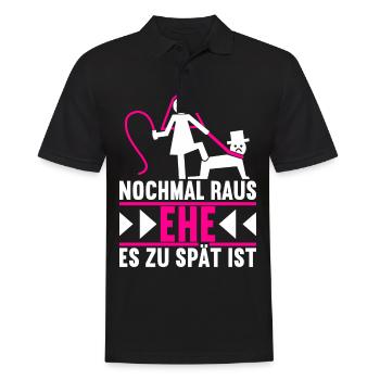 Junggesellenabschied Poltern Polterabend JGA - Männer Poloshirt - Schwarz - Vorne - Kai (181cm)