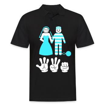 Enterrement de vie de garçon et de jeune fille enterrement de vie de garçon hommes - Polo Homme - noir - Devant - Kai (181cm)