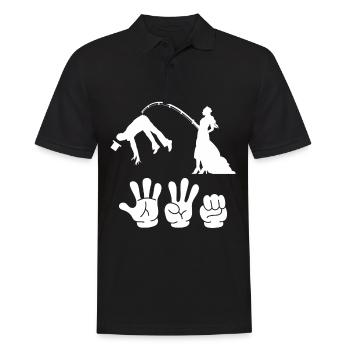 Enterrement de vie de garçon et de jeune fille enterrement de vie de garçon hommes - Polo Homme - noir - Devant - Kai (181cm)