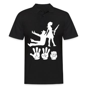 Enterrement de vie de garçon et de jeune fille enterrement de vie de garçon hommes - Polo Homme - noir - Devant - Kai (181cm)