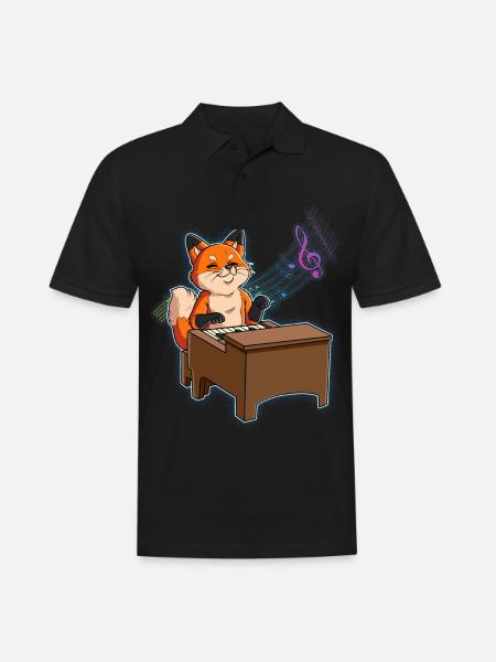 Fuchs Piano Player - Men's Polo Shirt - black