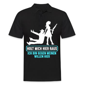 Junggesellenabschied Polterabend JGA Männer - Männer Poloshirt - Schwarz - Vorne - Kai (181cm)