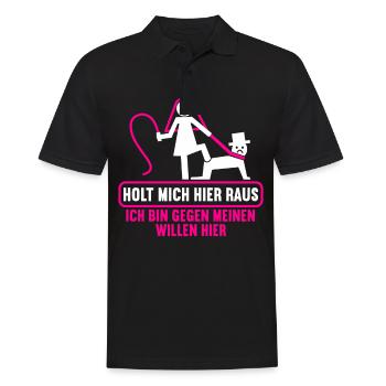 Junggesellenabschied Polterabend JGA Männer - Männer Poloshirt - Schwarz - Vorne - Kai (181cm)