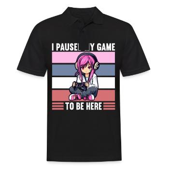 Gaming Console PC Gamer Girl Gamer Girl - Men's Polo Shirt - black - Front - Kai (181cm)