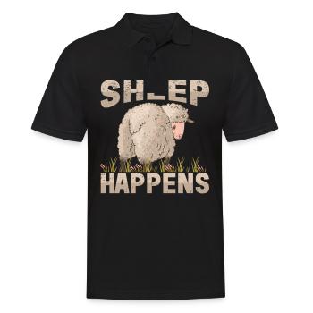 Farmer Farmer Lamb Farmer Farm Country Egg Sheep - Men's Polo Shirt - black - Front - Kai (181cm)