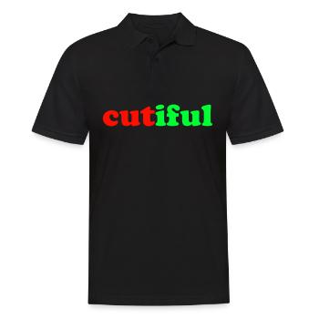 Cutiful Meine Mischung zischen Cute und Beautiful - Männer Poloshirt - Schwarz - Vorne - Kai (181cm)