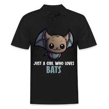 juste une fille qui aime les chauves-souris chauves-souris - Polo Homme - noir - Devant - Kai (181cm)