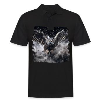 Owls Owl Owl Eagle Owl Night Owl Owl - Men's Polo Shirt - black - Front - Kai (181cm)