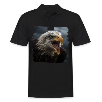 Aulne pygargue à tête blanche oiseau aigle pierre - Polo Homme - noir - Devant - Kai (181cm)