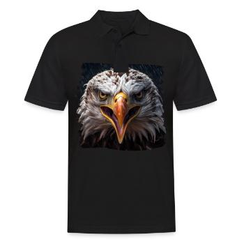 Aulne pygargue à tête blanche oiseau aigle pierre - Polo Homme - noir - Devant - Kai (181cm)