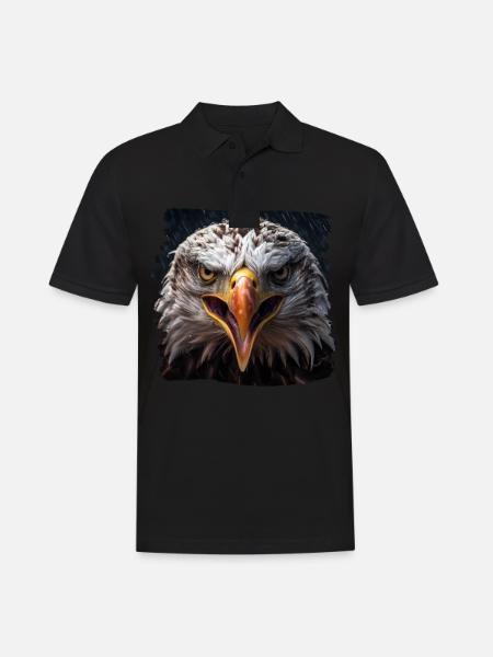 Alder Weißkopfseeadler Vogel SteinAdler - Männer Poloshirt - Schwarz