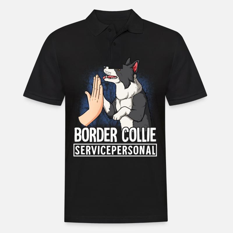 Border Collie - Männer Poloshirt - Schwarz