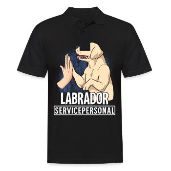 Labrador - Männer Poloshirt - Schwarz - Vorne - Kai (181cm)
