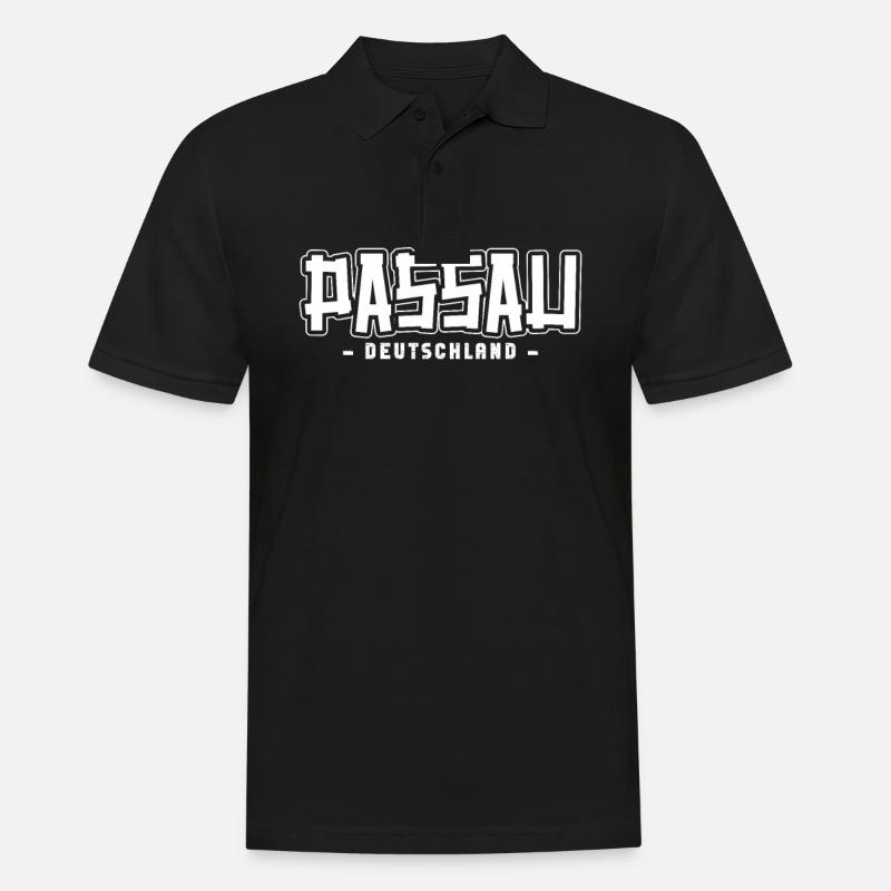Passauerin Passauer Passau - Männer Poloshirt - Schwarz