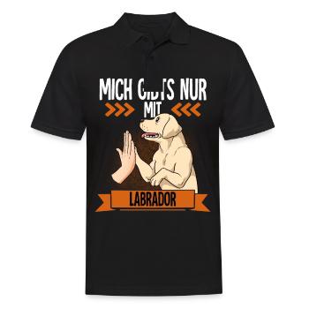Mich Gibts Nur Mit Labrador - Männer Poloshirt - Schwarz - Vorne - Kai (181cm)