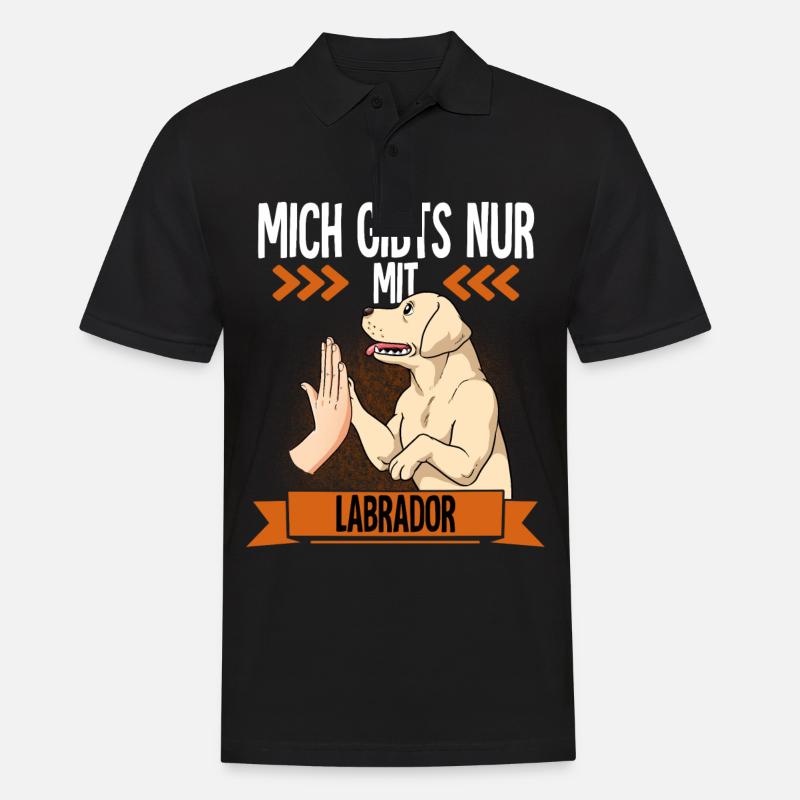 Mich Gibts Nur Mit Labrador - Männer Poloshirt - Schwarz