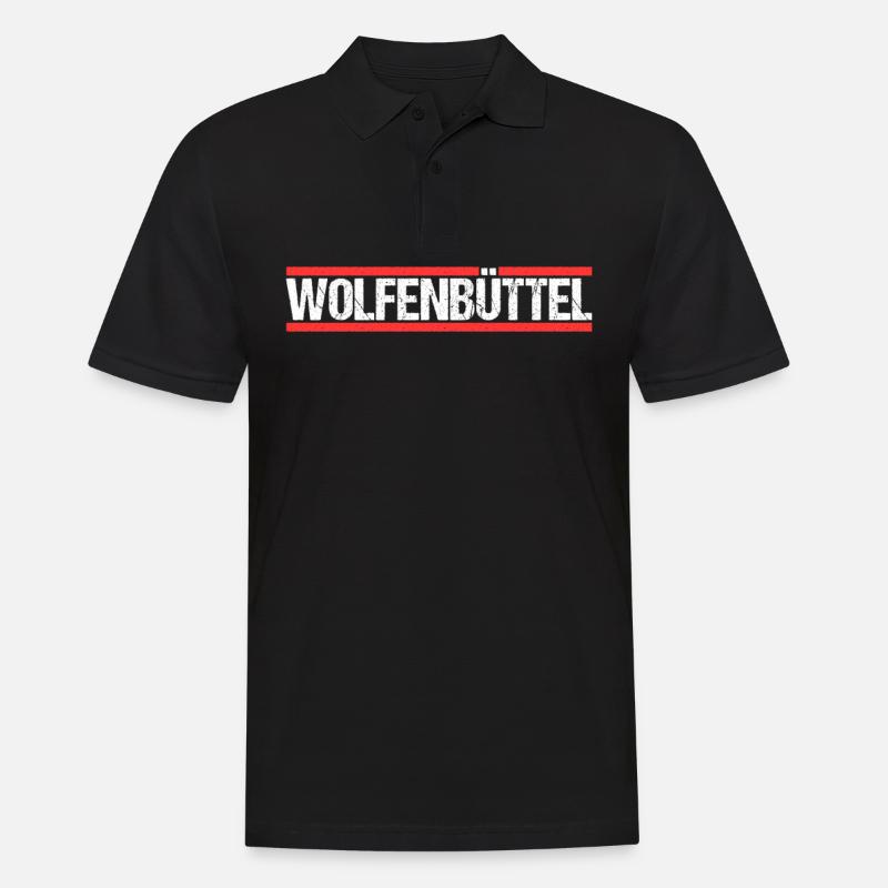 Wolfenbüttelerin Wolfenbütteler Wolfenbüttel - Männer Poloshirt - Schwarz