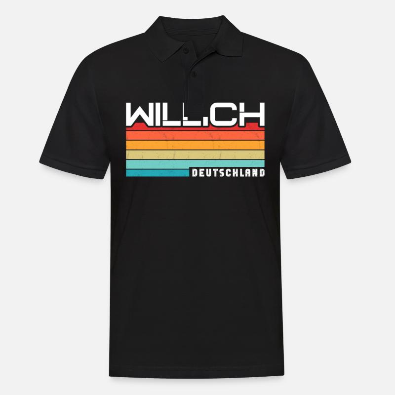 Willicherin Willicher Willich - Männer Poloshirt - Schwarz