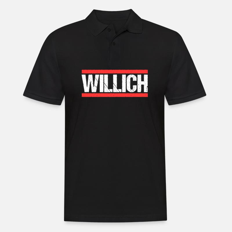 Willicherin Willicher Willich - Männer Poloshirt - Schwarz