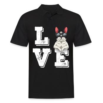 J’adore le bouledogue français - Polo Homme - noir - Devant - Kai (181cm)