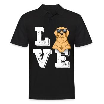 Adorer Golden Retriever - Polo Homme - noir - Devant - Kai (181cm)