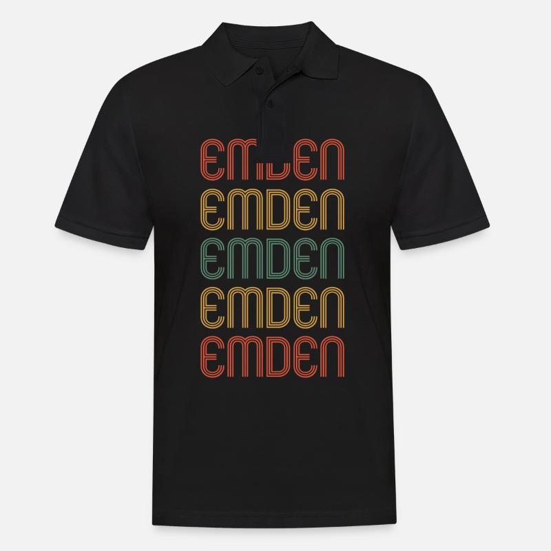 Emdenerin Emdener Emden - Männer Poloshirt - Schwarz