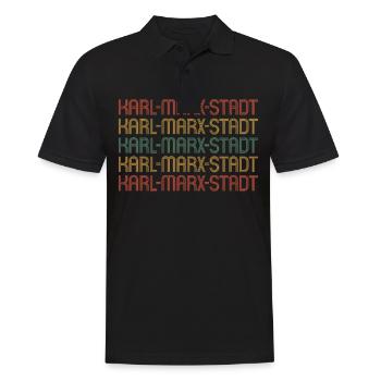 Karl Marx Townspeople Karl Marx City - Men's Polo Shirt - black - Front - Kai (181cm)