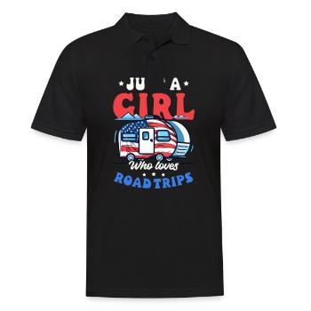 Roadtrip Girl Loves Roadtrips - Polo Homme - noir - Devant - Kai (181cm)