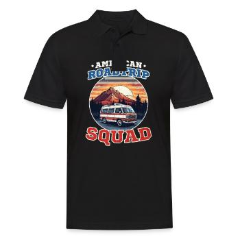 Roadtrip American Roadtrip Squad - Polo Homme - noir - Devant - Kai (181cm)