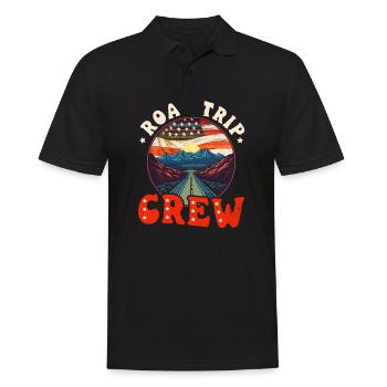 Roadtrip Roadtrip Crew - Männer Poloshirt - Schwarz - Vorne - Kai (181cm)