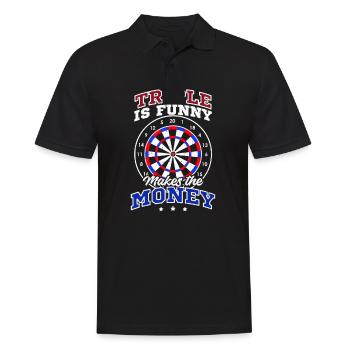 Dart Tripple Ist Lustig Verdient Geld - Männer Poloshirt - Schwarz - Vorne - Kai (181cm)