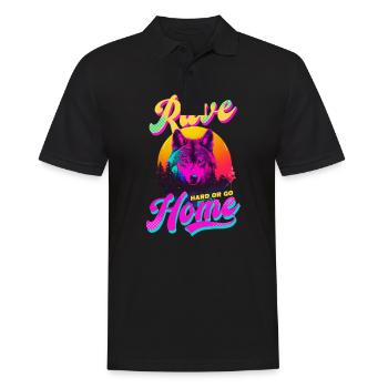 Edm Rave Rave Hard Go Home - Polo Homme - noir - Devant - Kai (181cm)