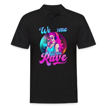 Edm Rave Bienvenue à Rave - Polo Homme - noir - Devant - Kai (181cm)