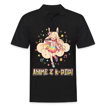 Anime Und K-Pop Koreanische Popmusik Kpop - Männer Poloshirt - Schwarz - Vorne - Kai (181cm)