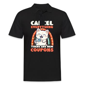 Couponer Cancel Everything New Coupons - Men's Polo Shirt - black - Front - Kai (181cm)